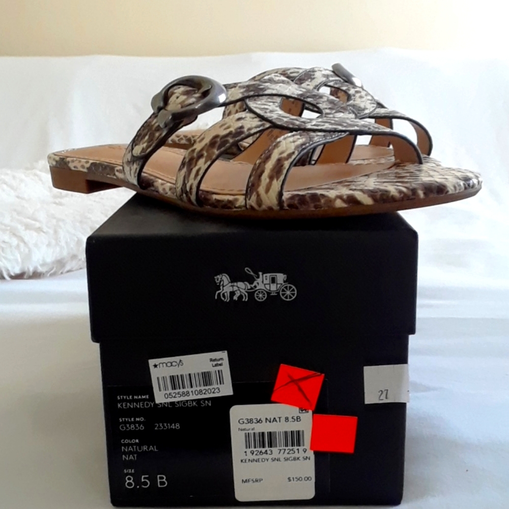 Coach slip-on sandals